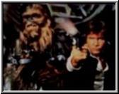 Chewbacca con su bowcaster y Han Solo con su BlasTech DL-44