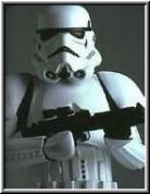 Stormtrooper sosteniendo un rifle blaster