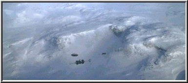 Una vista de las gelidas planicies de Hoth desde el aire