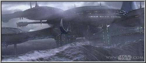 Una ciudad flotante de Kamino